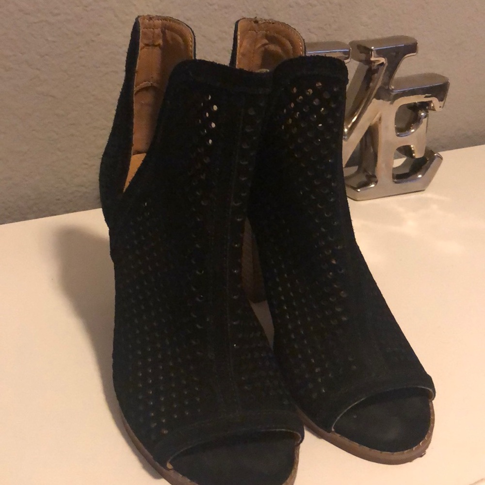 Open toe booties